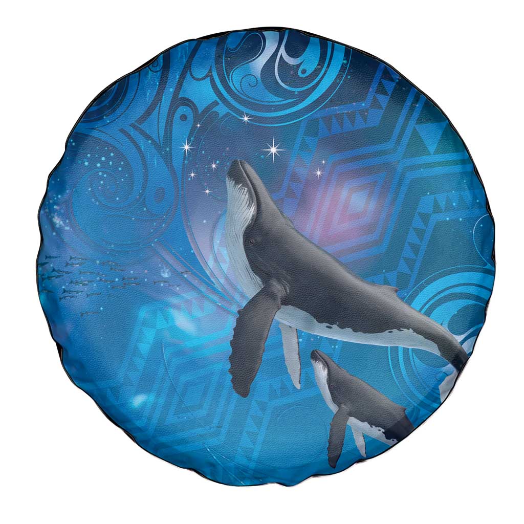 Paikea New Zealand Matariki Spare Tire Cover Humpback Whale Taniko Motifs Ocean Vibes