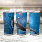 Paikea New Zealand Matariki Tumbler Cup Humpback Whale Taniko Motifs Ocean Vibes