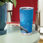 Paikea New Zealand Matariki Tumbler Cup Humpback Whale Taniko Motifs Ocean Vibes