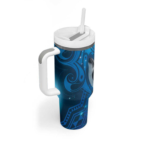 Paikea New Zealand Matariki Tumbler With Handle Humpback Whale Taniko Motifs Ocean Vibes