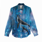Paikea New Zealand Matariki Women Casual Shirt Humpback Whale Taniko Motifs Ocean Vibes