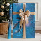 Paikea New Zealand Matariki Wrapping Paper Humpback Whale Taniko Motifs Ocean Vibes