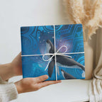 Paikea New Zealand Matariki Wrapping Paper Humpback Whale Taniko Motifs Ocean Vibes