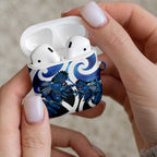 Piwakawaka New Zealand Matariki AirPods Case Maori New Year Silver Fern Blue Galaxy