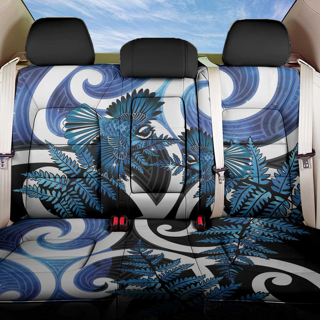 Piwakawaka New Zealand Matariki Back Car Seat Cover Maori New Year Silver Fern Blue Galaxy