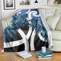 Piwakawaka New Zealand Matariki Blanket Maori New Year Silver Fern Blue Galaxy
