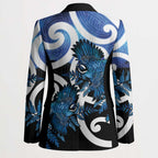 Piwakawaka New Zealand Matariki Blazer Maori New Year Silver Fern Blue Galaxy