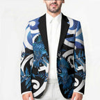 Piwakawaka New Zealand Matariki Blazer Maori New Year Silver Fern Blue Galaxy