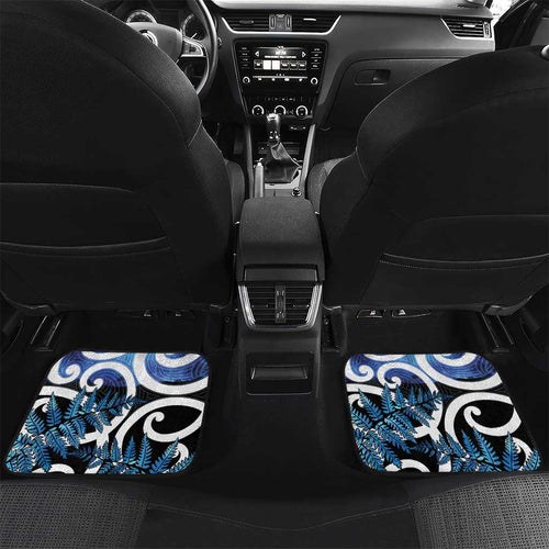 Piwakawaka New Zealand Matariki Car Mats Maori New Year Silver Fern Blue Galaxy