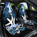 Piwakawaka New Zealand Matariki Car Seat Cover Maori New Year Silver Fern Blue Galaxy