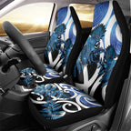 Piwakawaka New Zealand Matariki Car Seat Cover Maori New Year Silver Fern Blue Galaxy