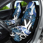 Piwakawaka New Zealand Matariki Car Seat Cover Maori New Year Silver Fern Blue Galaxy