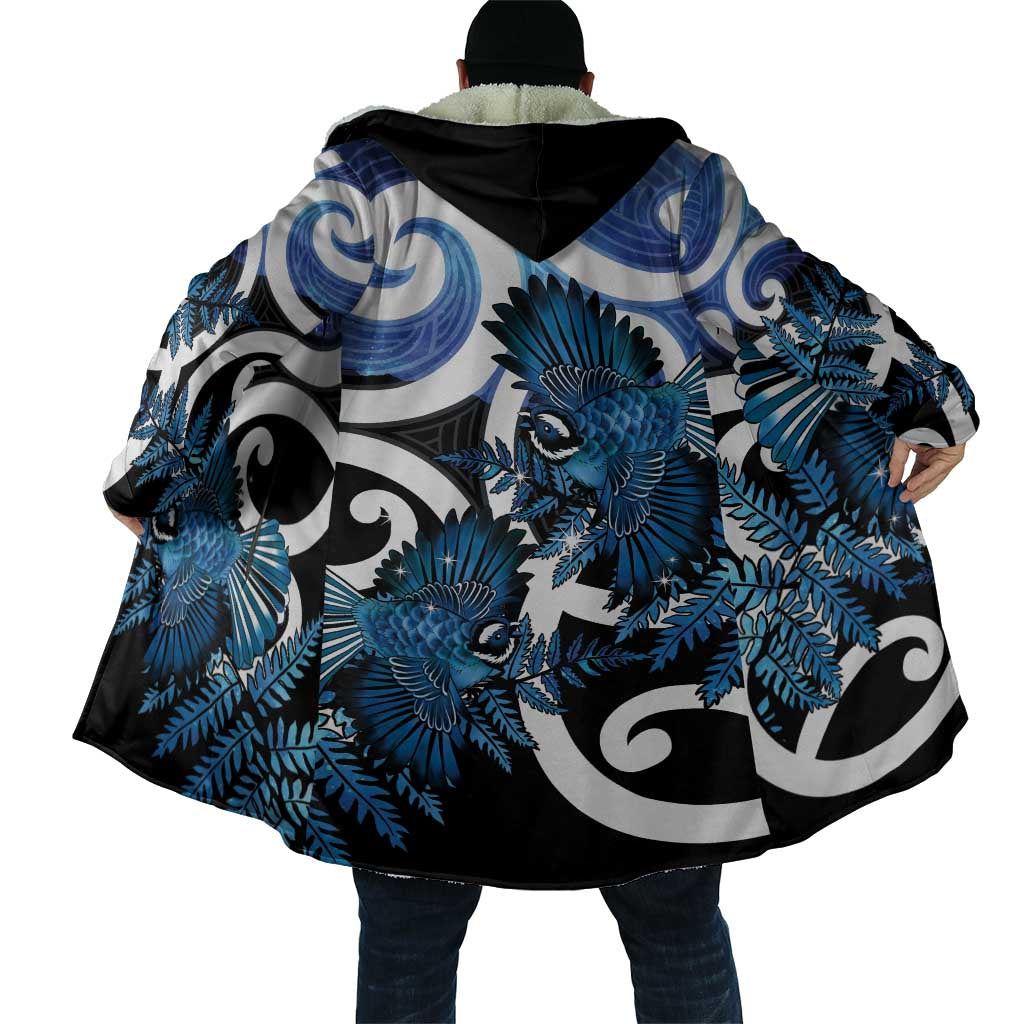 Piwakawaka New Zealand Matariki Cloak Maori New Year Silver Fern Blue Galaxy