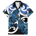 Piwakawaka New Zealand Matariki Family Matching Tank Maxi Dress and Hawaiian Shirt Maori New Year Silver Fern Blue Galaxy