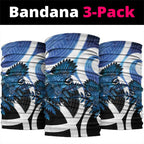 Piwakawaka New Zealand Matariki Neck Gaiter Maori New Year Silver Fern Blue Galaxy