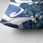 Piwakawaka New Zealand Matariki Pillow Cover Maori New Year Silver Fern Blue Galaxy