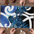 Piwakawaka New Zealand Matariki Puzzle Maori New Year Silver Fern Blue Galaxy