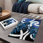 Piwakawaka New Zealand Matariki Puzzle Maori New Year Silver Fern Blue Galaxy