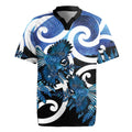 Piwakawaka New Zealand Matariki Rugby Jersey Maori New Year Silver Fern Blue Galaxy