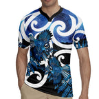 Piwakawaka New Zealand Matariki Rugby Jersey Maori New Year Silver Fern Blue Galaxy