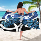 Piwakawaka New Zealand Matariki Sarong Maori New Year Silver Fern Blue Galaxy