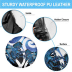 Piwakawaka New Zealand Matariki Spare Tire Cover Maori New Year Silver Fern Blue Galaxy