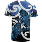 Piwakawaka New Zealand Matariki T Shirt Maori New Year Silver Fern Blue Galaxy