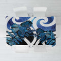 Piwakawaka New Zealand Matariki Tablecloth Maori New Year Silver Fern Blue Galaxy