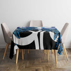 Piwakawaka New Zealand Matariki Tablecloth Maori New Year Silver Fern Blue Galaxy