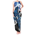 Piwakawaka New Zealand Matariki Tank Maxi Dress Maori New Year Silver Fern Blue Galaxy