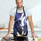 Piwakawaka New Zealand Matariki Apron Maori New Year Silver Fern Purple Galaxy