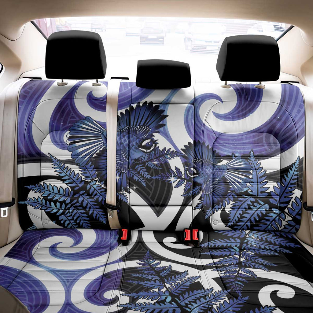 Piwakawaka New Zealand Matariki Back Car Seat Cover Maori New Year Silver Fern Purple Galaxy