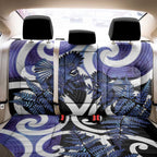 Piwakawaka New Zealand Matariki Back Car Seat Cover Maori New Year Silver Fern Purple Galaxy