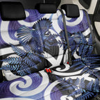 Piwakawaka New Zealand Matariki Back Car Seat Cover Maori New Year Silver Fern Purple Galaxy