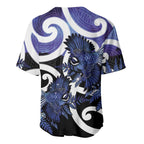 Piwakawaka New Zealand Matariki Baseball Jersey Maori New Year Silver Fern Purple Galaxy