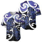Piwakawaka New Zealand Matariki Baseball Jersey Maori New Year Silver Fern Purple Galaxy