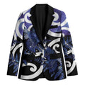 Piwakawaka New Zealand Matariki Blazer Maori New Year Silver Fern Purple Galaxy