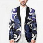 Piwakawaka New Zealand Matariki Blazer Maori New Year Silver Fern Purple Galaxy
