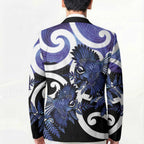 Piwakawaka New Zealand Matariki Blazer Maori New Year Silver Fern Purple Galaxy