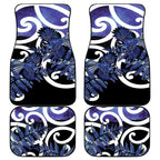 Piwakawaka New Zealand Matariki Car Mats Maori New Year Silver Fern Purple Galaxy