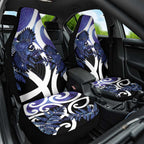 Piwakawaka New Zealand Matariki Car Seat Cover Maori New Year Silver Fern Purple Galaxy