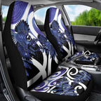Piwakawaka New Zealand Matariki Car Seat Cover Maori New Year Silver Fern Purple Galaxy