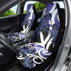Piwakawaka New Zealand Matariki Car Seat Cover Maori New Year Silver Fern Purple Galaxy
