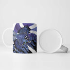 Piwakawaka New Zealand Matariki Ceramic Mug Maori New Year Silver Fern Purple Galaxy