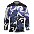 Piwakawaka New Zealand Matariki Hockey Jersey Maori New Year Silver Fern Purple Galaxy