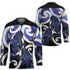 Piwakawaka New Zealand Matariki Hockey Jersey Maori New Year Silver Fern Purple Galaxy
