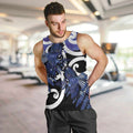 Piwakawaka New Zealand Matariki Men Tank Top Maori New Year Silver Fern Purple Galaxy