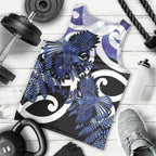 Piwakawaka New Zealand Matariki Men Tank Top Maori New Year Silver Fern Purple Galaxy