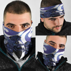 Piwakawaka New Zealand Matariki Neck Gaiter Maori New Year Silver Fern Purple Galaxy