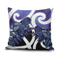 Piwakawaka New Zealand Matariki Pillow Cover Maori New Year Silver Fern Purple Galaxy